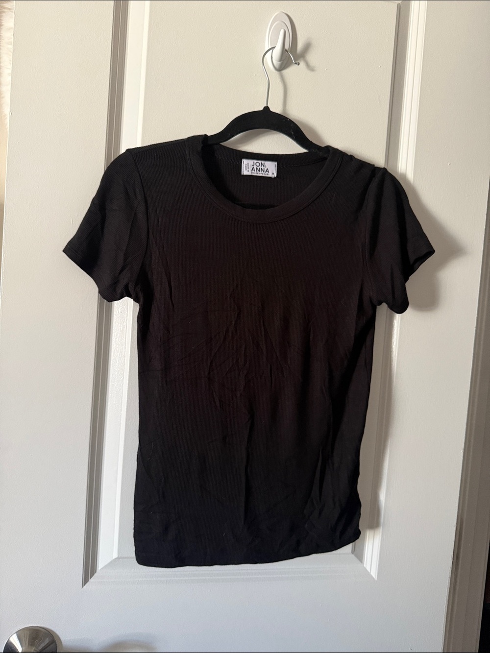 Jon & Anna Black Short Sleeve Crew Tee